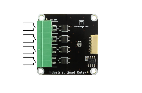 Industrial Quad Relay 4 Bricklet pinout