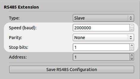 Configuration of RS485 Extension