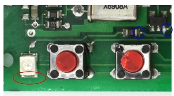 LED with Series Resistor Closeup