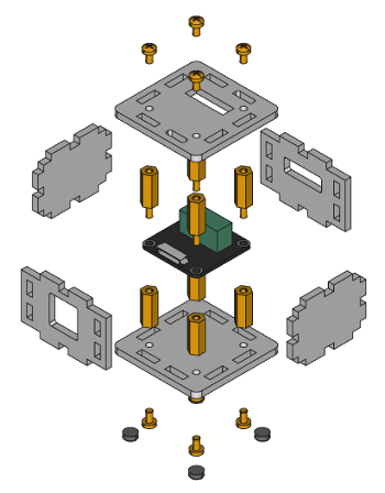 Explosionszeichnung für Analog Out Bricklet 3.0