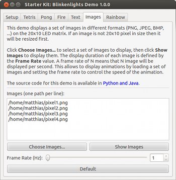 Blinkenlights Demo Application Screenshot: Images