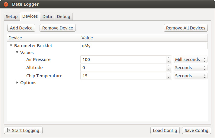 Brick Logger (Devices Tab)