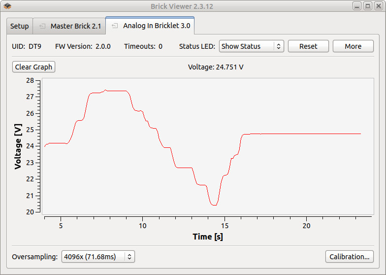 Analog In Bricklet 3.0 im Brick Viewer