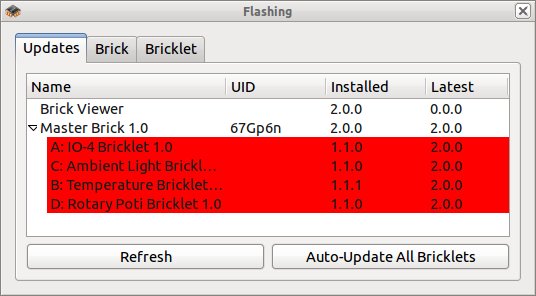 Bricklet auto update feature of the Brick Viewer