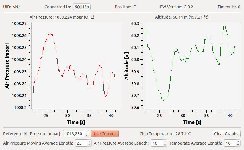 Barometer Bricklet im Brick Viewer