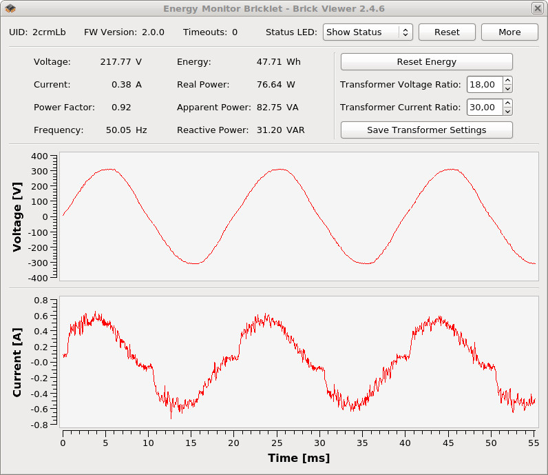 Energy Monitor Bricklet in Brick Viewer (LED lampe)