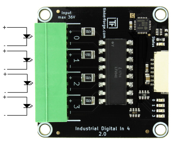 Industrial Digital In 4 Bricklet 2.0 Steckerbelegung