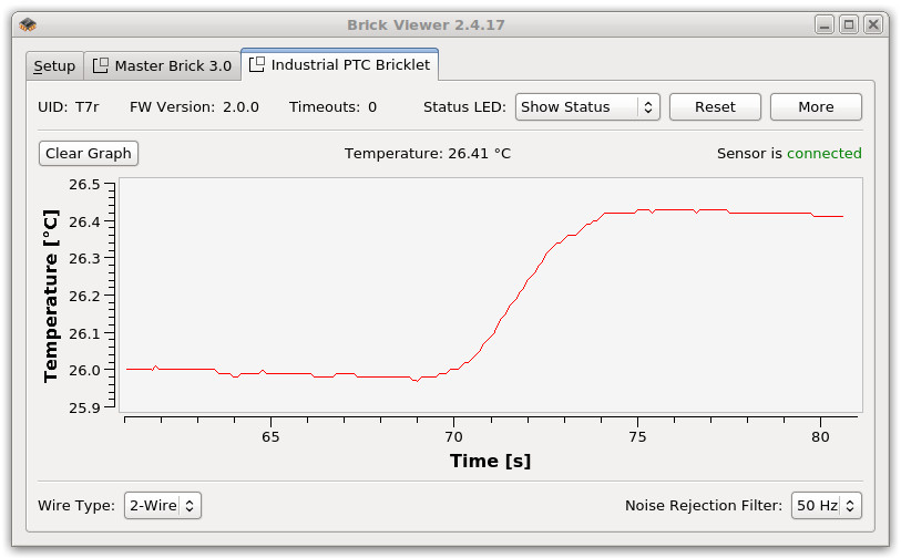 Industrial PTC Bricklet im Brick Viewer