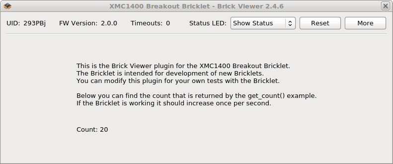 XMC1400 Breakout Bricklet im Brick Viewer