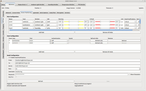 Nagios Konfiguration im Brick Viewer