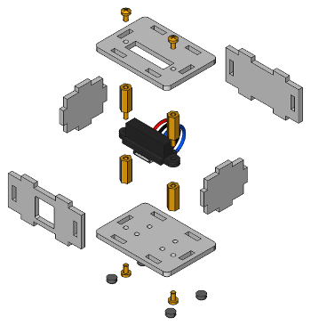 Explosionszeichnung für Distance IR Bricklet