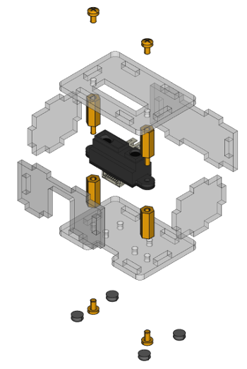 Explosionszeichnung für Distance IR Bricklet 2.0