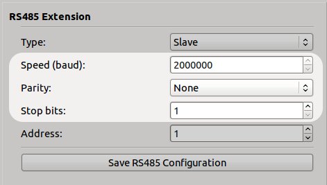 RS485 Extension Konfiguration