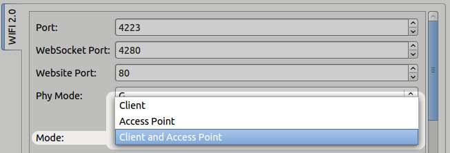 WIFI Extension 2.0 phy mode configuration