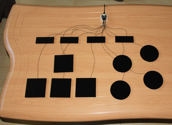 Giant Game Pad auf einem Tisch