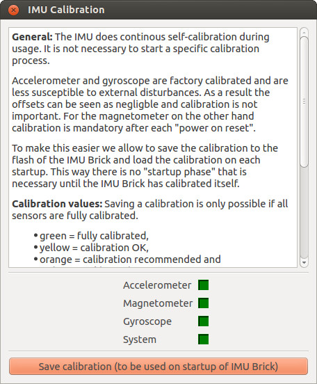 IMU Brick 2.0 Kalibrierung im Brick Viewer