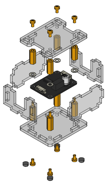 Explosionszeichnung für Isolator Bricklet