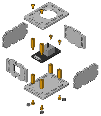 Explosionszeichnung für Joystick Bricklet