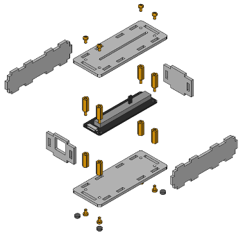 Explosionszeichnung für Linear Poti Bricklet 2.0