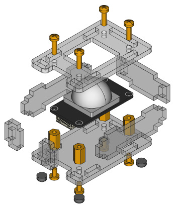 Explosionszeichnung für Motion Detector Bricklet 2.0