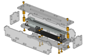 Explosionszeichnung für Motorized Linear Poti Bricklet