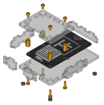 Explosionszeichnung für NFC Bricklet