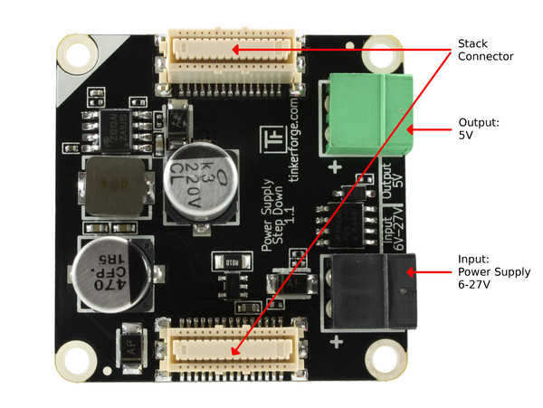 Step-Down Power Supply mit Beschriftung