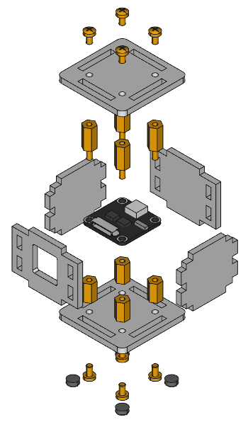 Explosionszeichnung für IMU Bricklet 3.0