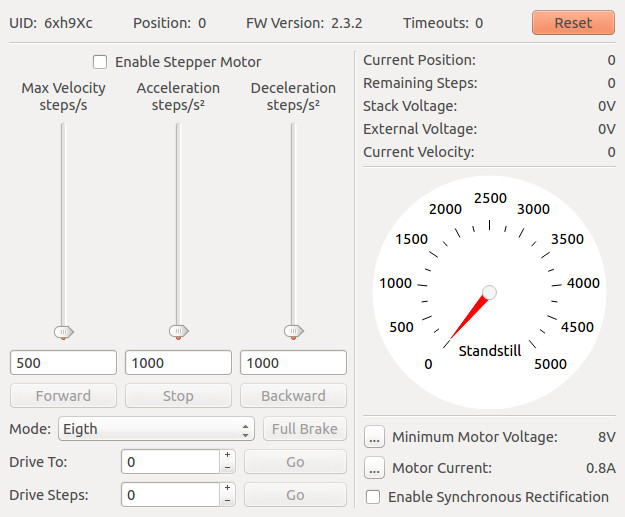 Stepper Brick im Brick Viewer