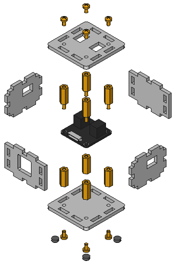 Explosionszeichnung für Voltage/Current Bricklet