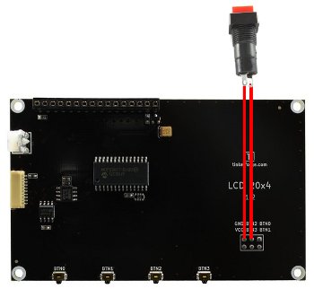 Taster Verdrahtung mit dem LCD 20x4 Bricklet