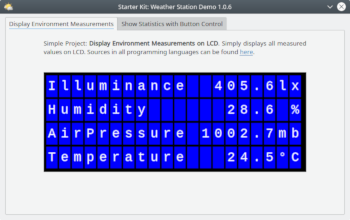 Screenshot Wetterstation Demo Anwendung