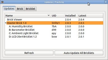 Wetterstation mittels Brick Viewer aktualisieren