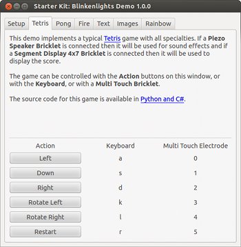 Blinkenlights Demo Application Screenshot: Tetris