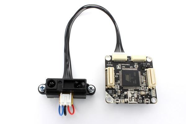 Distance IR Bricklet with infrared sensor connected to Master Brick