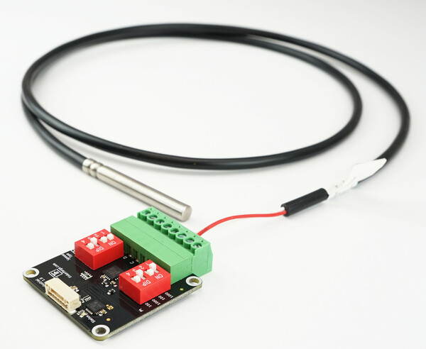 Industrial PTC Bricklet connected to 2-wire Pt100 sensor