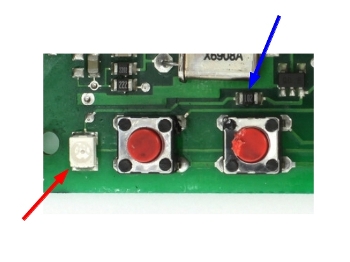 LED with Series Resistor Closeup