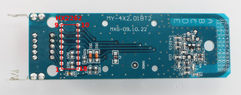 Remote control close lookup bottom side labeled