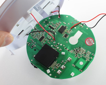Smoke detector opened with soldered LED