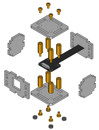Exploded assembly drawing for Moisture Bricklet
