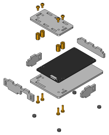 Exploded assembly drawing for NFC/RFID Bricklet