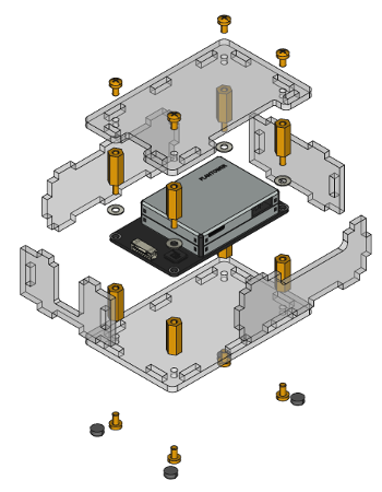 Exploded assembly drawing for Particulate Matter Bricklet