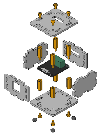 Exploded assembly drawing for PTC Bricklet