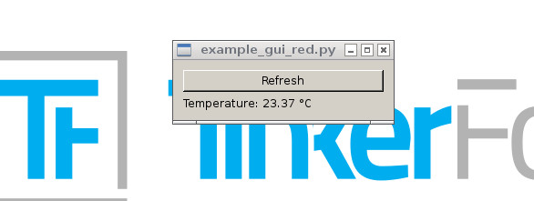 Screenshot of RED Brick Temperature GUI.