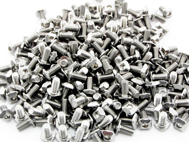 M3 Square Headed Bolts with Hex Hole, 6mm, 250pcs