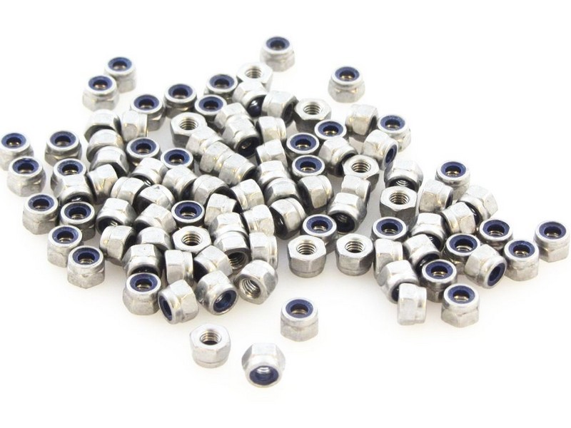 M3 Self Locking Nuts, 100pcs 