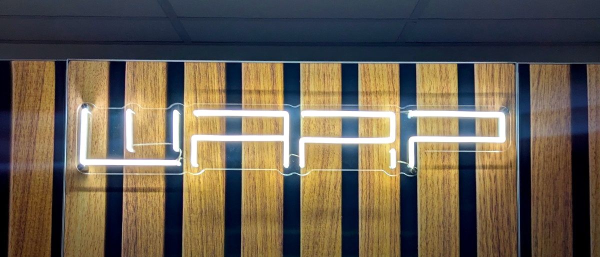 WARP Logo at Exhibition